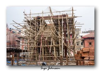 Byggnadsställning Baktapur